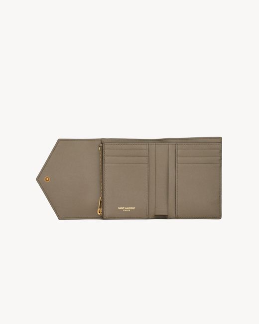 Saint Laurent Natural Trifold Wallet