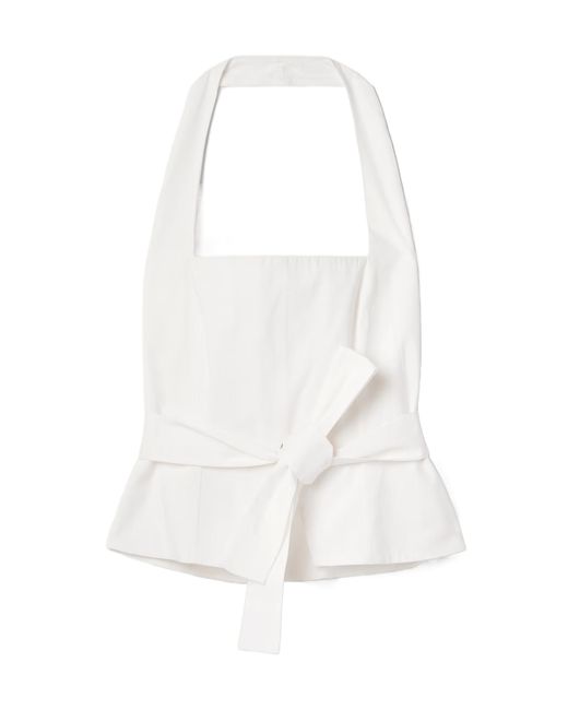 Cult Gaia White Anita Backless Top