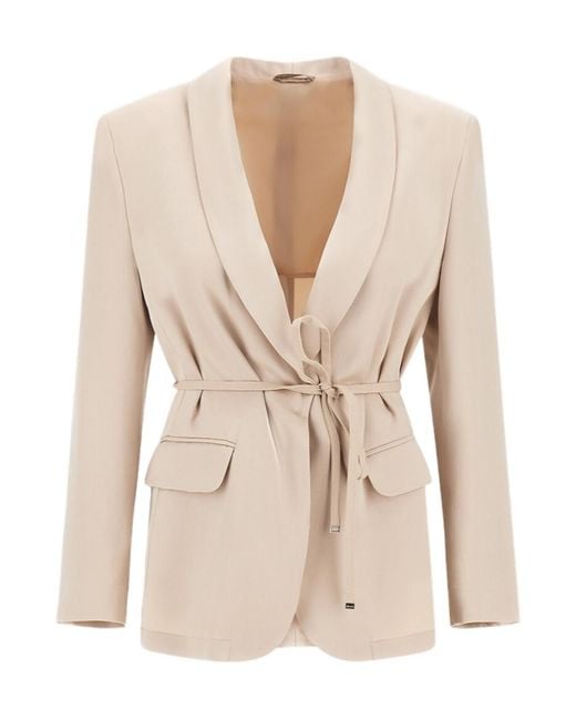 Herno Natural Lace-Up Casual Jacket