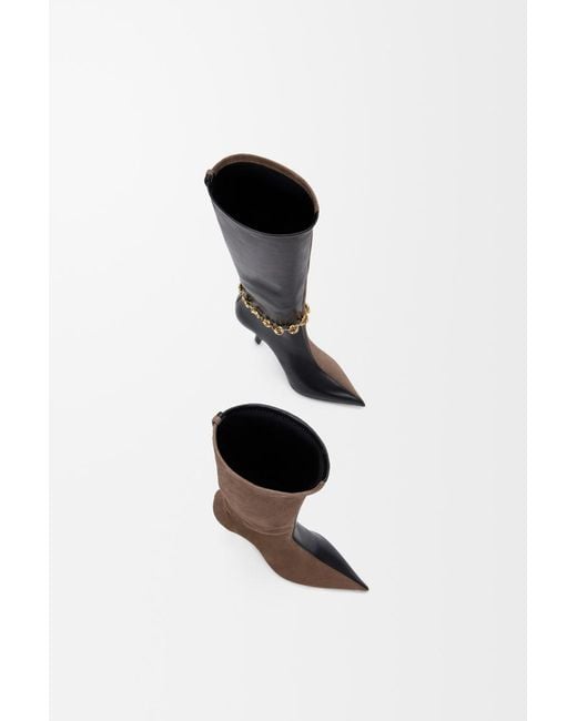 Loewe Brown New Comic Two-Tone Knee-High Boots