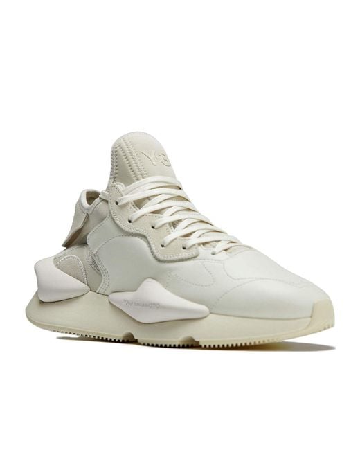 Y-3 White Kaiwa Lace-Up Sneakers for men