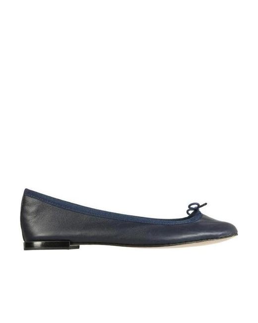 Repetto Blue Bow Detail Ballerina Shoes