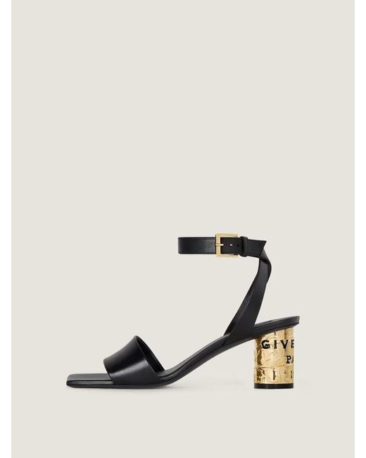 Givenchy Black Tape-Heel Ankle-Strap Sandals