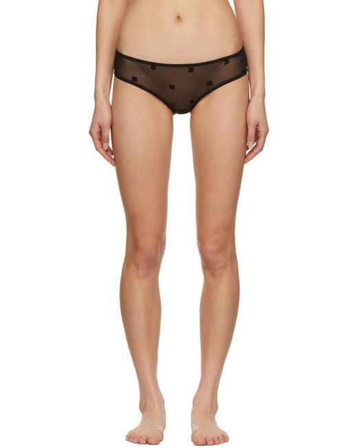 Givenchy White 4D Logo Motif Velvet Briefs