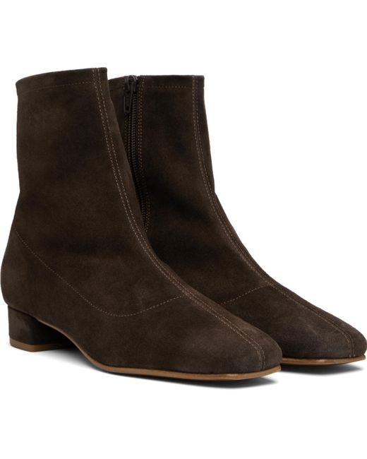 By Far Brown Este Suede Ankle Boots