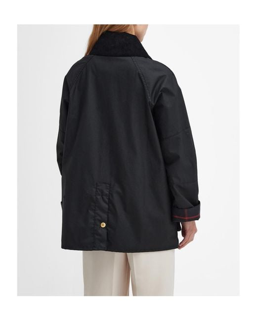 Barbour Black Allerston Waxed Zip-Up Jacket
