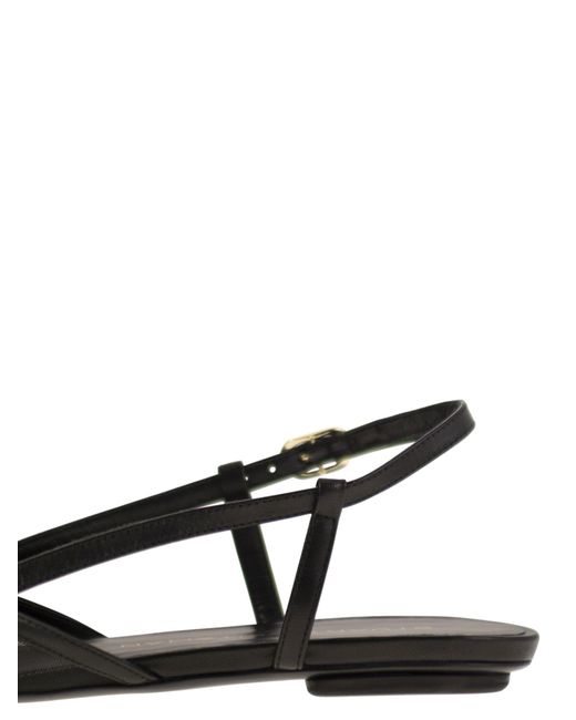Stuart Weitzman Black Clear Quilted Pointed Flat Sandals