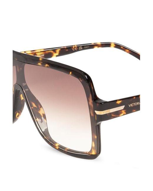 Victoria Beckham Multicolor Shield Frame Sunglasses