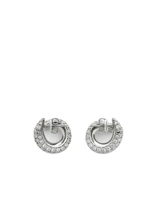 Bottega Veneta White Small Sardine Earrings