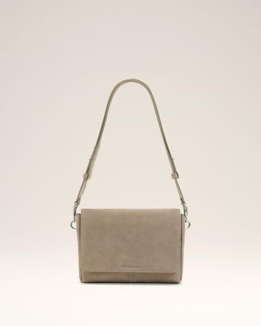 AMI Natural Ami Logo Flap Shoulder Bag for men