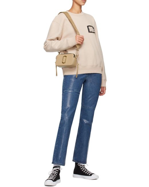 Marc Jacobs Natural The Snapshot Logo Plaque Camera Bag