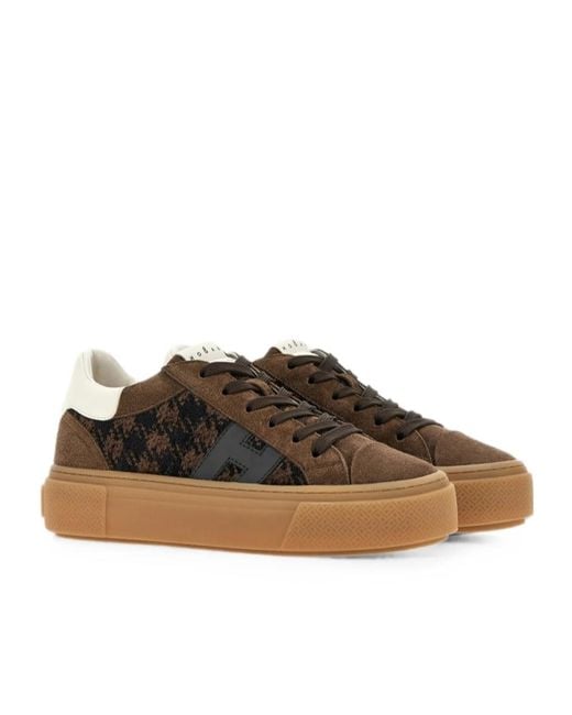 Hogan Brown Crosswind Sneakers