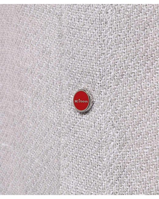 Kiton Gray Hooded Shirt for men