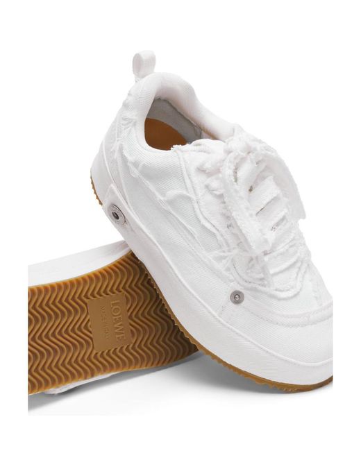 Loewe White Deconstructed Sneaker for men