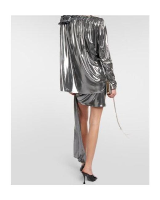 Magda Butrym Black Appliqué Metallic Blouse