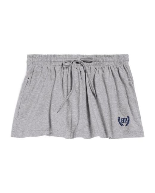 Balenciaga Gray Laurel Classic Football Mini Skirt