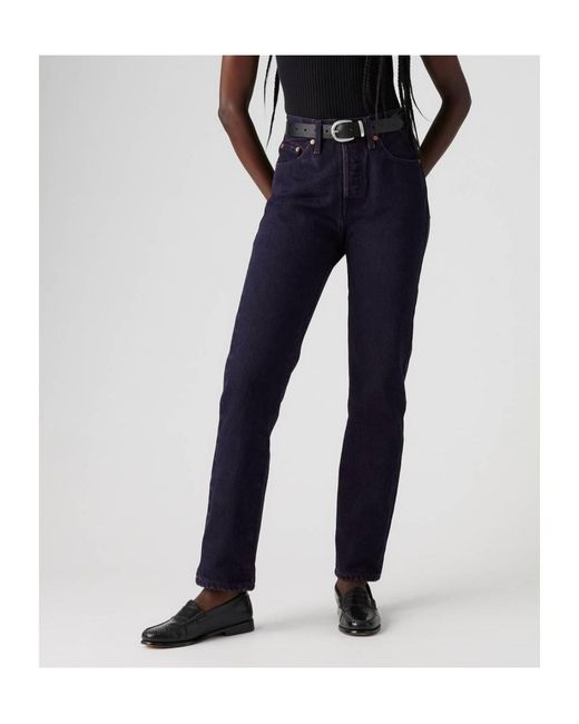 Levi's Blue 501 Straight-Leg Jeans
