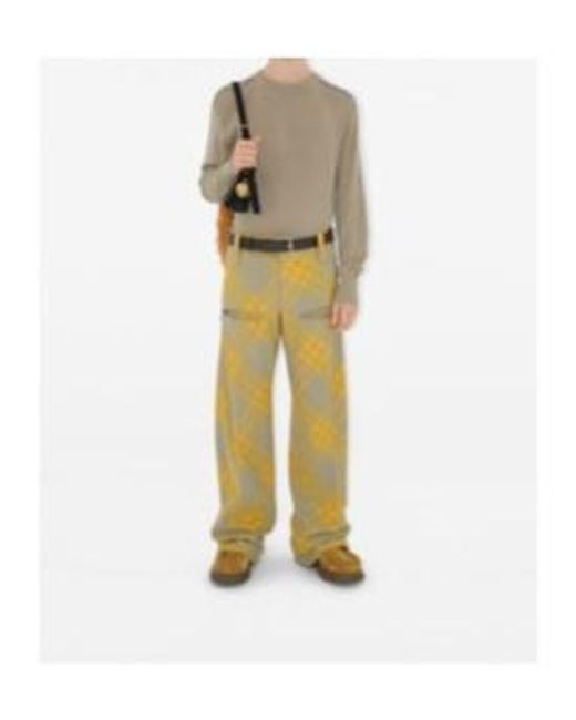 Burberry Natural Crew-Neck Wool Jumper for men