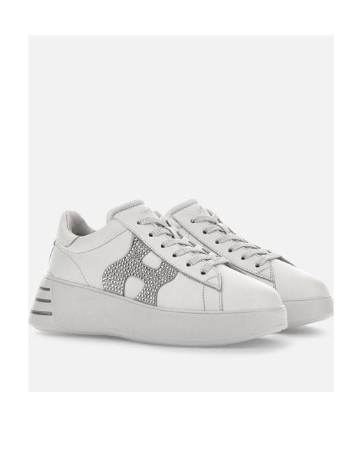 Hogan Gray Rebel Low-Top Sneakers