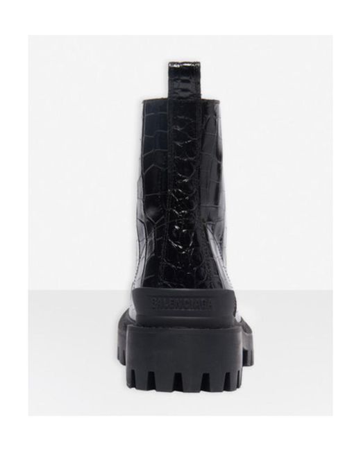 Balenciaga Black Stivaletti Strike 20 Mm Lace-Up Da Donna