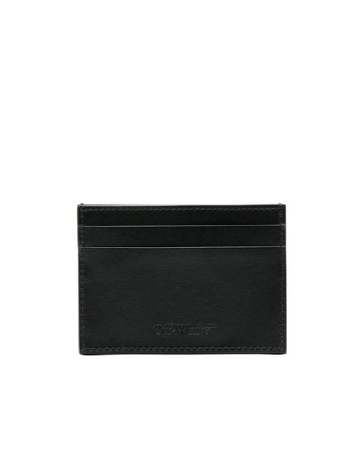 Off-White c/o Virgil Abloh Black Heritage Logo Debossed Card Case for men