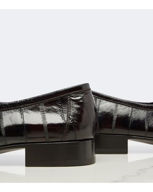 The Row Black Soft Leather Loafers