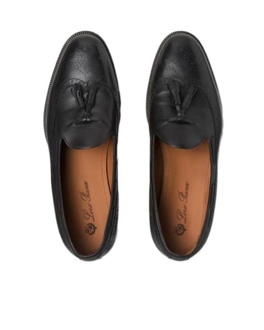 Loro Piana Black Serge Walk Loafer for men