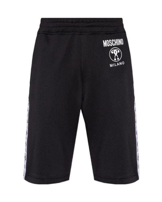 Moschino Blue Question Mark Bermuda Shorts for men