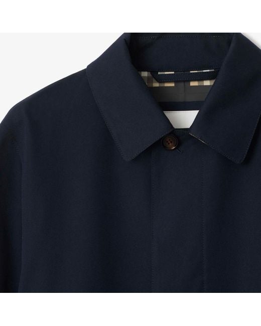 Burberry Blue Long Sleeved Button-Up Coat for men