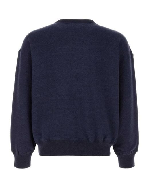 A Bathing Ape Blue Cotton Printed Sweater for men