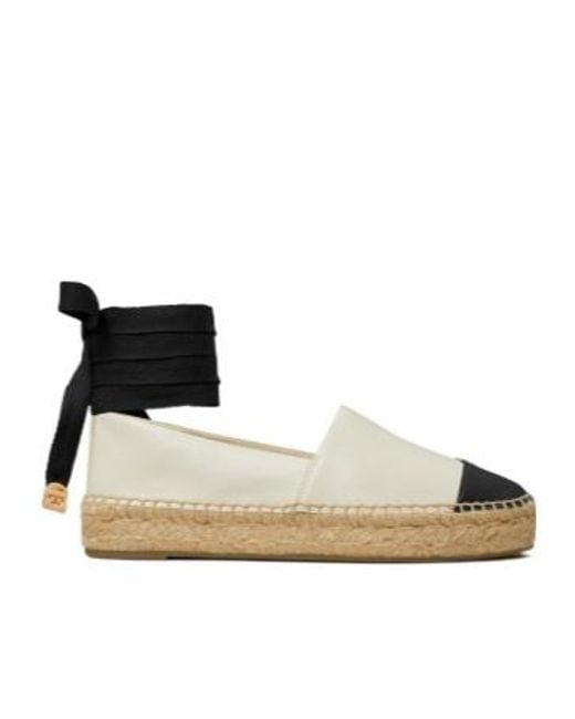 Tory Burch Black Cap-Toe Espadrilles