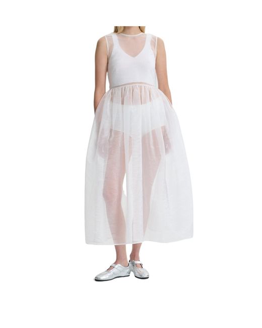 CECILIE BAHNSEN White Sleeveless Dress