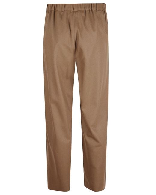 Max Mara Brown Drawstring-Waist Trousers