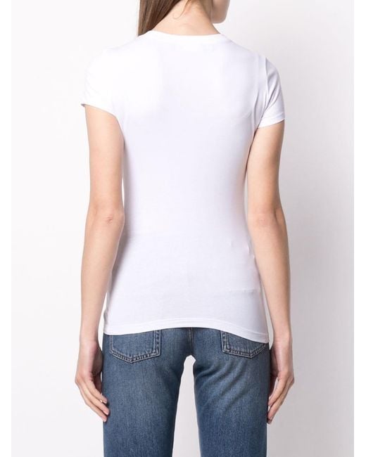 Moschino White Logo Detail T-Shirt