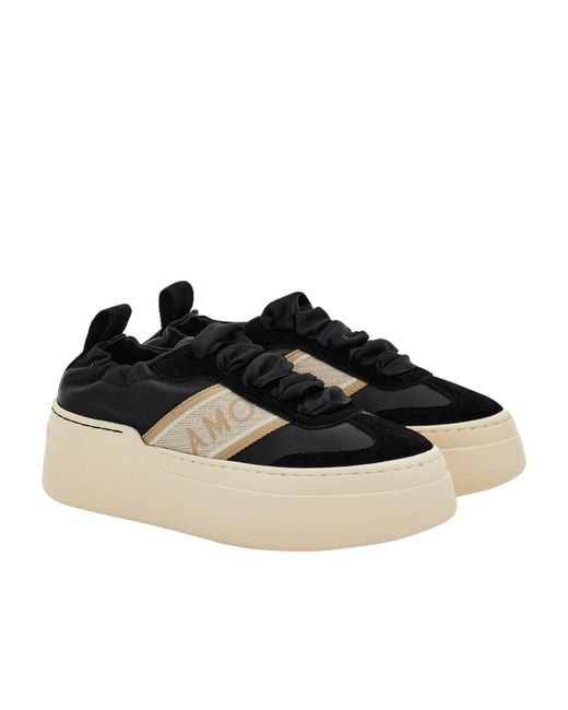 Ferragamo Black Wedge Sneaker
