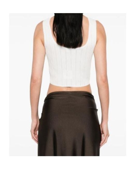 Jonathan Simkhai White Square Neck Vest