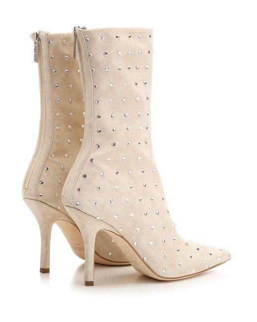 Paris Texas White Pointed Toe Ankle Boots