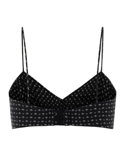 Ermanno Scervino Gray Fantasia Printed Bra Top