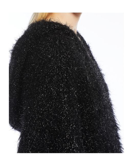 Sportmax Black V-Neck Long-Sleeved Hoodie