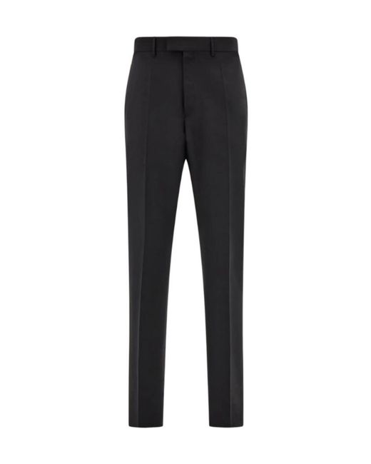 Ferragamo Black Cotton Canvas Pants for men