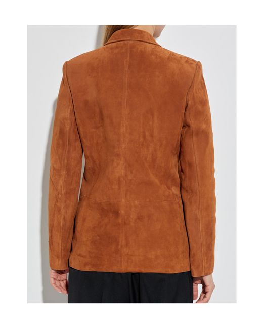 Versace Brown Single-Breasted Tailored Blazer