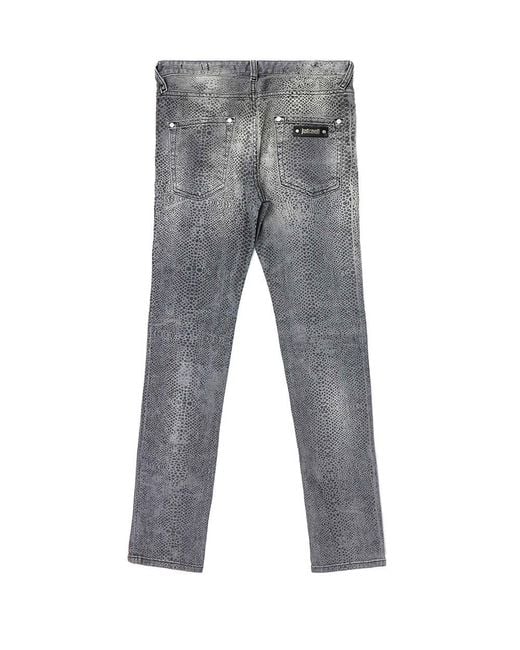 Just Cavalli Gray Straight Jeans for men