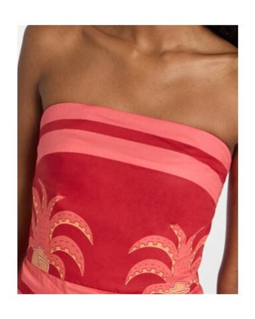 Johanna Ortiz Red Raiz Printed Cotton Minidress