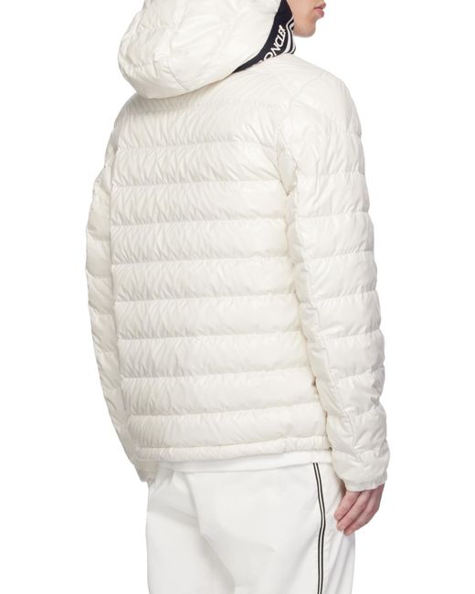 Moncler White Cornour Zip-Up Short Down Jacket for men