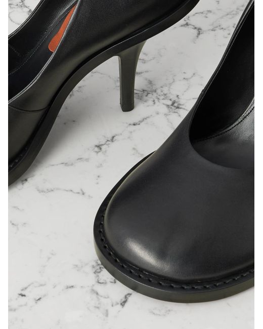 Dries Van Noten Black Leather Pumps