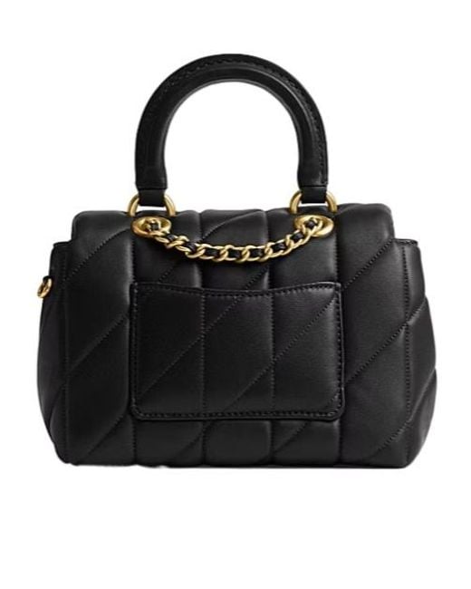 COACH Black Tabby Top Handle Bag With Quilting