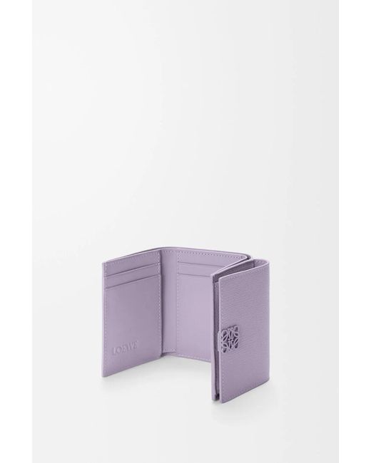 Loewe Purple Anagram Tri-Fold Wallet