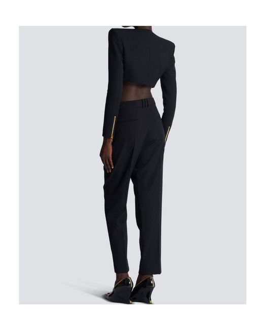 Balmain Black Cropped Jacket
