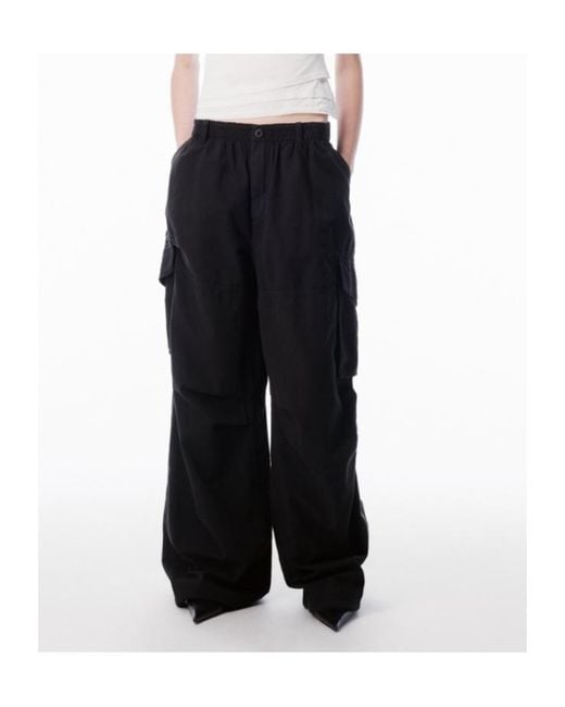 Alexander Wang Black Mid-Rise Cargo Pants