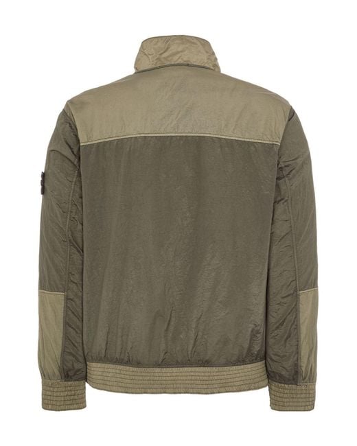 Stone Island Green Watro-Tc Logo Patch Lightweight Jacket for men